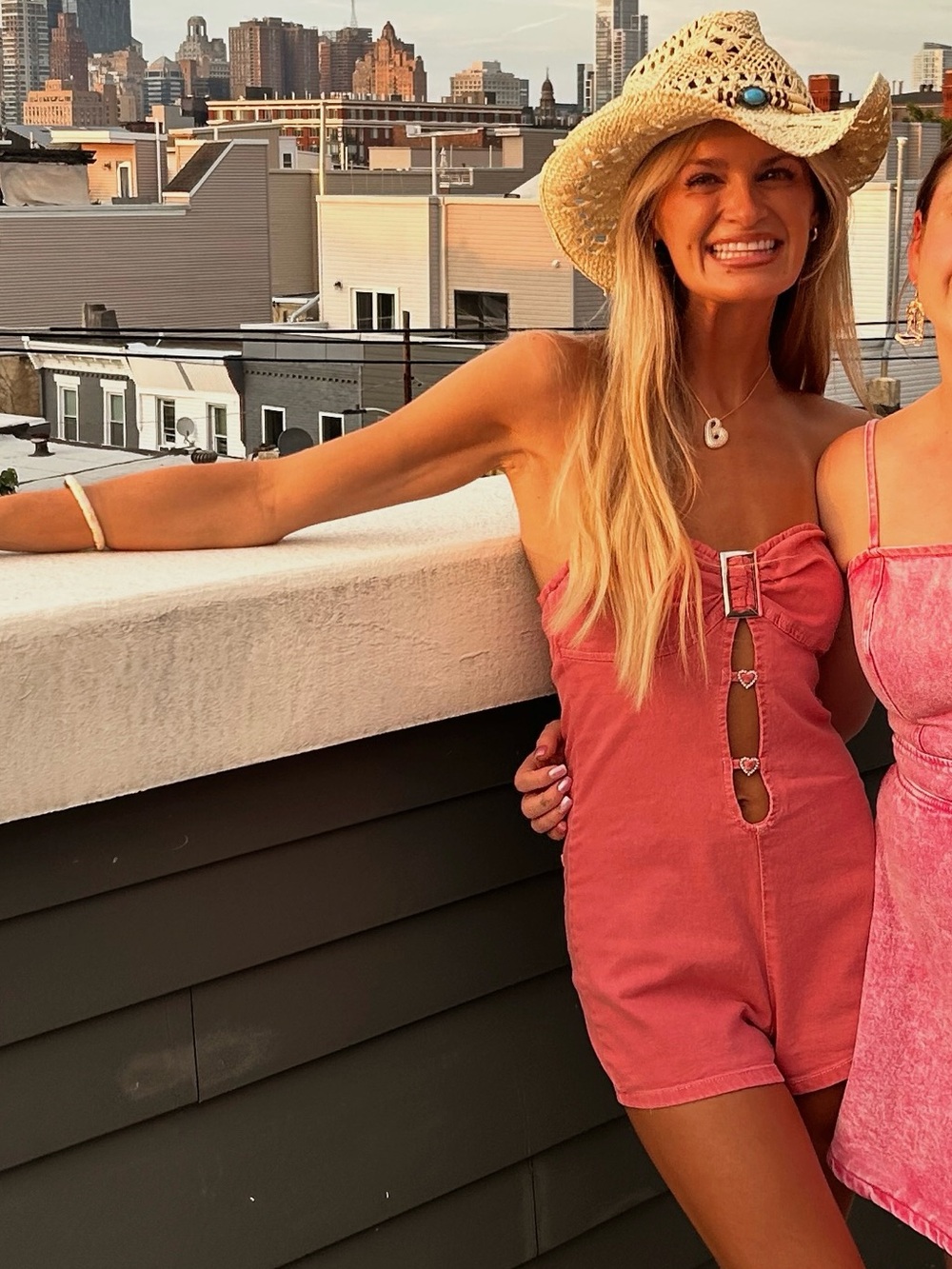 Fashion Nova Pink Cutout Strapless Romper